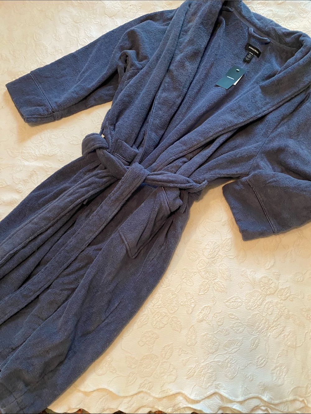 Nordstrom Plush Dark Navy Bath Robe